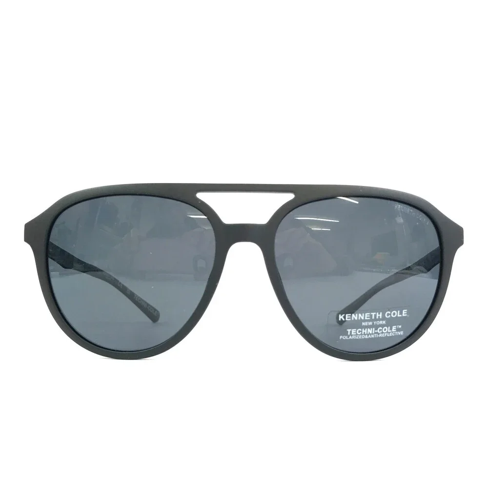 Kenneth Cole Sunglasses KC261 02D Matte Black Frames with Gray Polarized Lenses